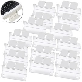 revolt PV Bracket Set: Set of 16 Solar Panel Z Brackets, Nuts, Screws, for Roof Mounting (PV Module Mounting, Solar Holder Flat Roof, Balcony Power Plant)