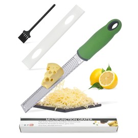 SUBORAWOS Grater (Recommended by Professional Chefs) Cheese Sharpener, Angle Adjustment, No Clogging, Stainless Steel, Anti-Slip, Grater, Daikon, Ginger, Garlic (Green)