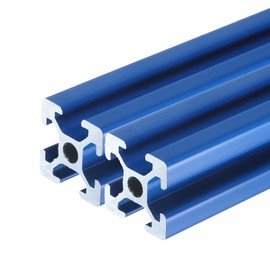 uxcell 2 Pcs t Slot 2020 Aluminum Extrusion Profile 200mm 8 inch, European Standard Anodized Blue Linear Rail Extrusion Frame for 3D Printer, CNC Machine