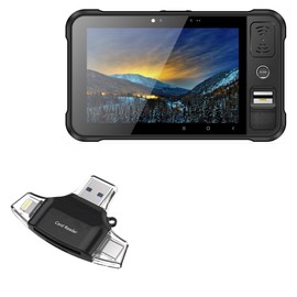 BoxWave Smart Gadget Compatible with Chainway P80 Optical Fingerprint Tablet (Android 9) - AllReader SD Card Reader, microSD Card Reader SD Compact USB - Jet Black