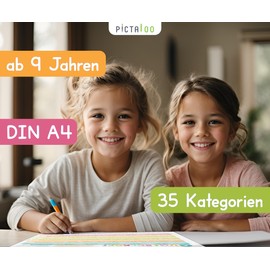 Quatschkopf Holiday, City Country River Junior Travel Variant, Game Pad with 35 Fun and Creative Categories, Travel Game for Adults and Children, Large Pad DIN A4, Board Game from 9 Years