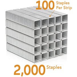 Heavy Duty Staples, 1/2 Inch Chisel Point Staple, 120 Sheet Capacity, 2,000 Staples for Heavy Duty Stapler