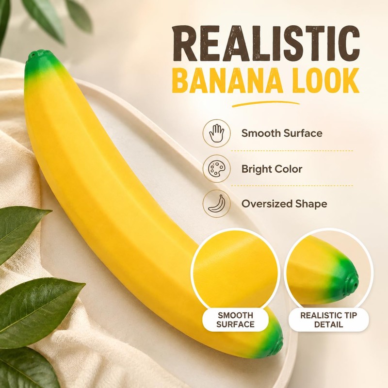 Giant Banana Squishy, Jumbo Big Banana Fruit Squishy, Slow Rising
