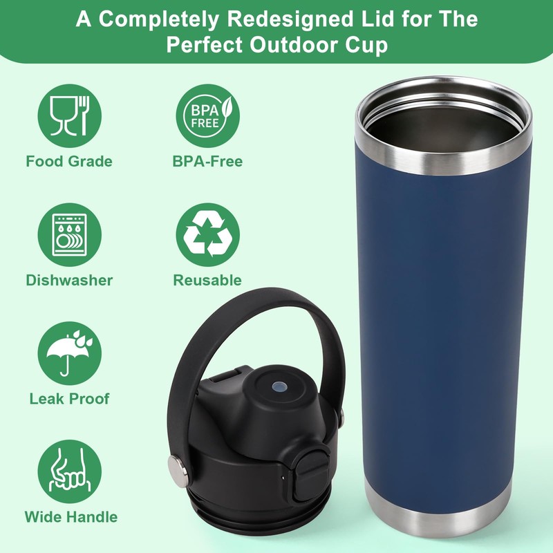 Auto Spout Lid for Yeti Rambler, Chug Cap for Yeti
