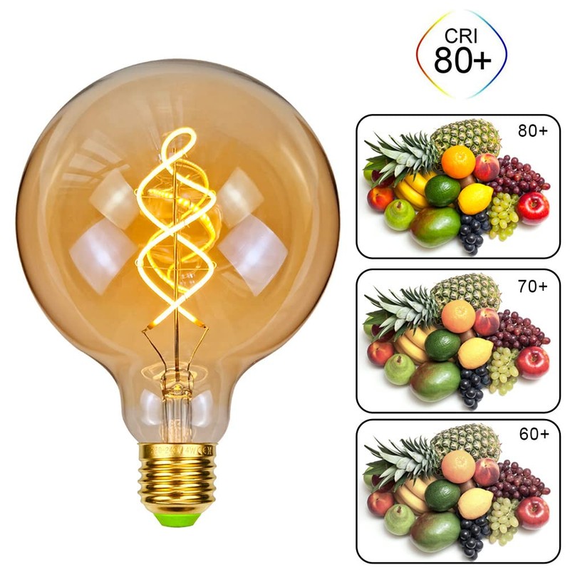 TIANFAN G125 Edison LED, 4W (25W Eq), 2000K Amber Light,