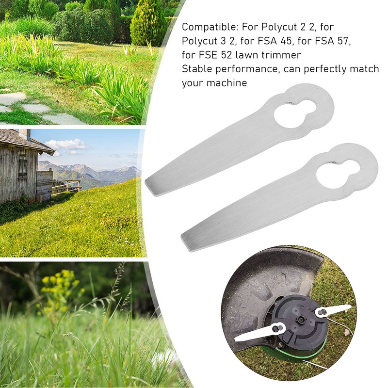 10 Pcs Lawn Mower Metal Blade Replacement Mowing Blade for