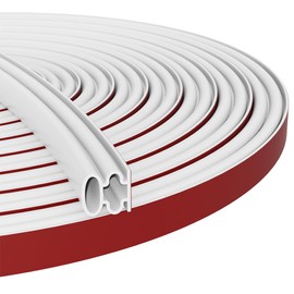 HNYNH Weather Stripping Door Seal Strip，Extra Thick Door/Windows Rubber Weather Seal Strip，Self-Adhesive Door Seal Strip Insulation Soundproofing Strip,Multiple Models (White, 0.39in*0.39in*40ft)