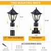 DARIISI 2 Pack Solar Post Lights, Motion Sensor Solar Lamp