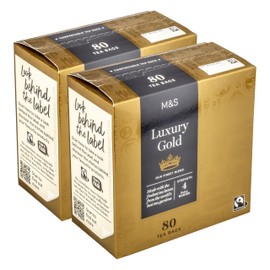 M&S 160 Luxury Gold Tea Bags, Full Bodied Blend, Strength 4, Compostable, 500g