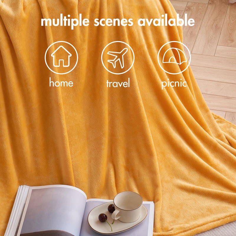 MIULEE Cuddly Blanket, Fluffy Blanket, Fleece Blanket, Couch Blanket, Fluffy