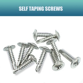LUPANTER 300 PCS 8#×3/4” Stainless Steel Sheet Metal Screws, Self Taping Screws, Phillips Truss Head Self Drilling Screws for Metal…