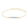 Tiny Sparkling Blue Lace Agate Faceted Bead Bar Bracelet in
