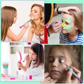 NICEMOVIC Kids Makeup for Girls, 20PCS Princess Makeup Brushes Set Foundation Eyebrow Eyeliner Blush Cosmetic Concealer Brushes Women Teen Girl Stuff Christmas Gift Ideas Kids Cute Make Up Tool Set