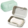 Aieino 2 PCS Travel Soap Case with Lid, Secure Snap-Lock