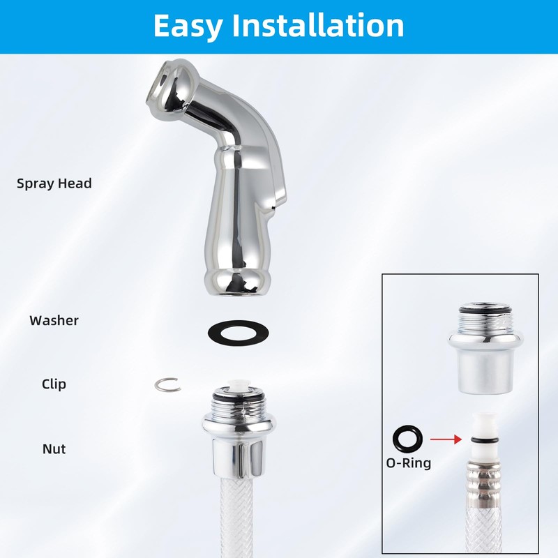 Hygie Rinse Universal Sink Sprayer Attachment for Kitchen Faucet, Kitchen