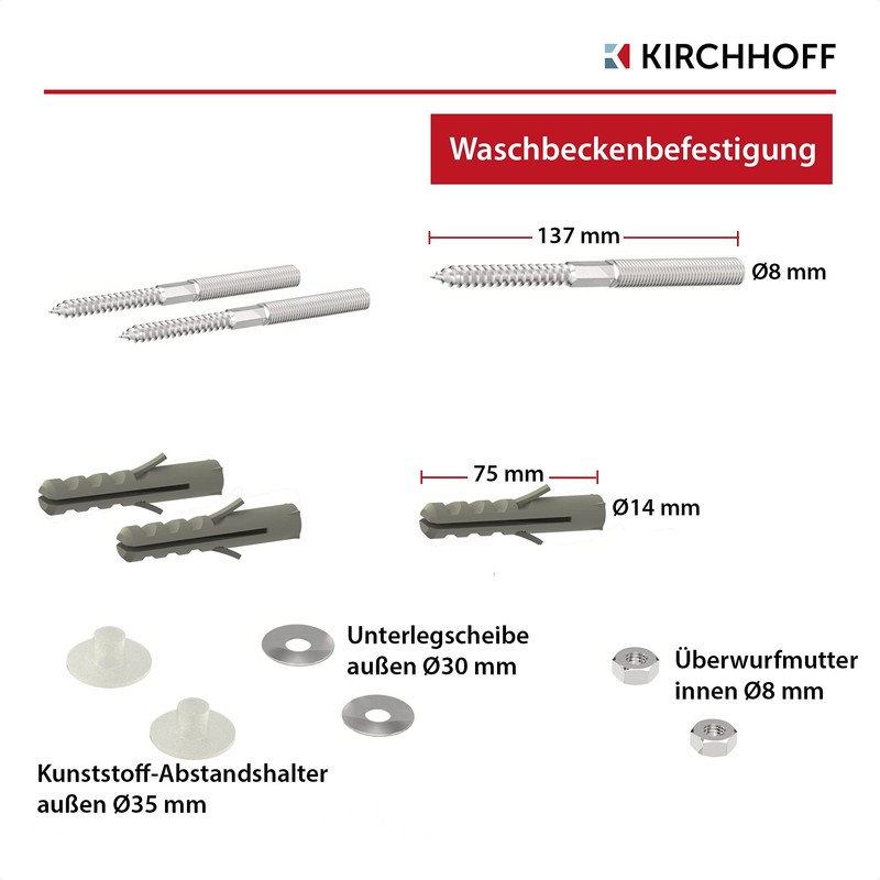 Kirchhoff Sink Trap, Including Angle Valve, ½ Inch Drain Fitting