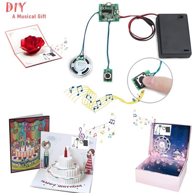 DIYmall Recordable Sound Module Voice Playback with Speaker, Supports USB