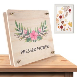 MIDZH Extra Large Flower Press, 10.8" x 10.8" 4 Layers Wooden Flower Pressing Kit, DIY Pressed Flower Preservation Kit,Flower Pressing Kit for Adults，DIY Arts and Crafts for Adults.