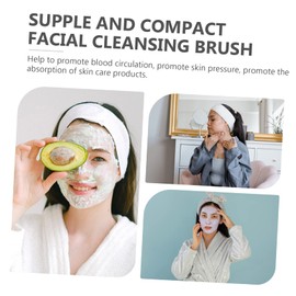 Beavorty Self Standing Facial Brush Face Scrubber Set Soft Exfoliating Cleaning Brush