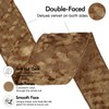 MEEDEE Brown Velvet Wired Ribbon 4 Inch Wide Double Sided