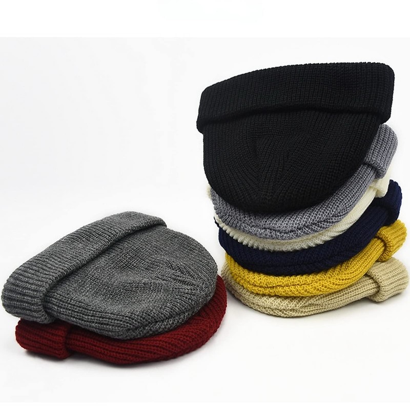 Faringoto Beanie for Men Docker Cap Warm Soft Cozy Plain