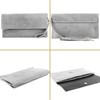 Modamoda de T151/M151 Women’s Italian Suede Leather Metallic Clutch Bag