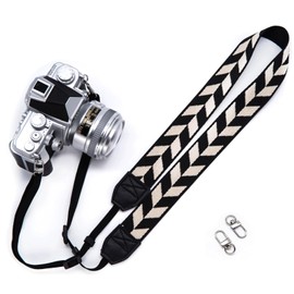 S&loyoe Camera Strap Shoulder Strap For Photographers All DSLR and Mirrorless Camera Neck Strap Belt for Men/Women, Rhombus Black, Large