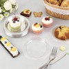 NovaHF 100 Pack 6 Inch Clear Plastic Dessert Plates Disposable,