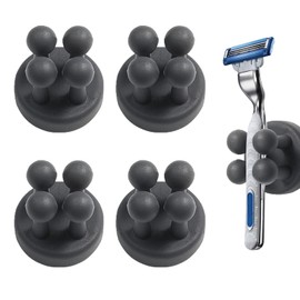 4 StüCk Lustige Haken,ZahnbüRstenhalter Zum Aufkleben,ZahnbüRstenhalter Ohne Bohren,Nassrasierer Klebehalterung Dusche,ZahnbüRsten Halterung Geeignet FüR Wandmontage Im Badezimmer,KüChe,Wohnzimmer