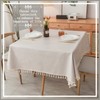 PUDSIRN Table Cloth, Polyester Waterproof Tablecloths, Rectangle Wrinkle Free Tassel