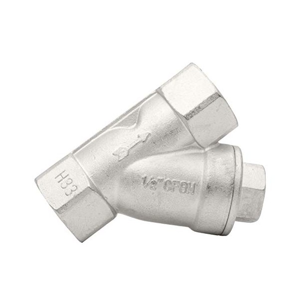 DuraChoice 1/2" Stainless Steel Y-Strainer - 800WOG, FxF NPT