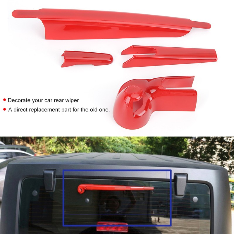 4pcs Car Rear Windshield Wiper Cover Trim Decoration Fit for