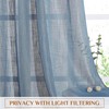 NICETOWN Linen Sheer Curtains 84" L for Living Room, Pocket