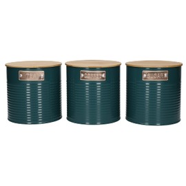 KitchenCraft Storage Canisters, Teal, 3 Pieces, Gift Boxed