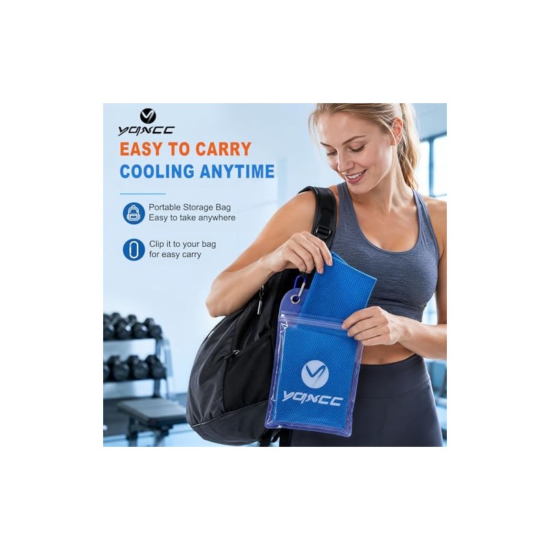Cooling Towels 6 Pack, YQXCC Soft Microfiber Quick Dry Towels
