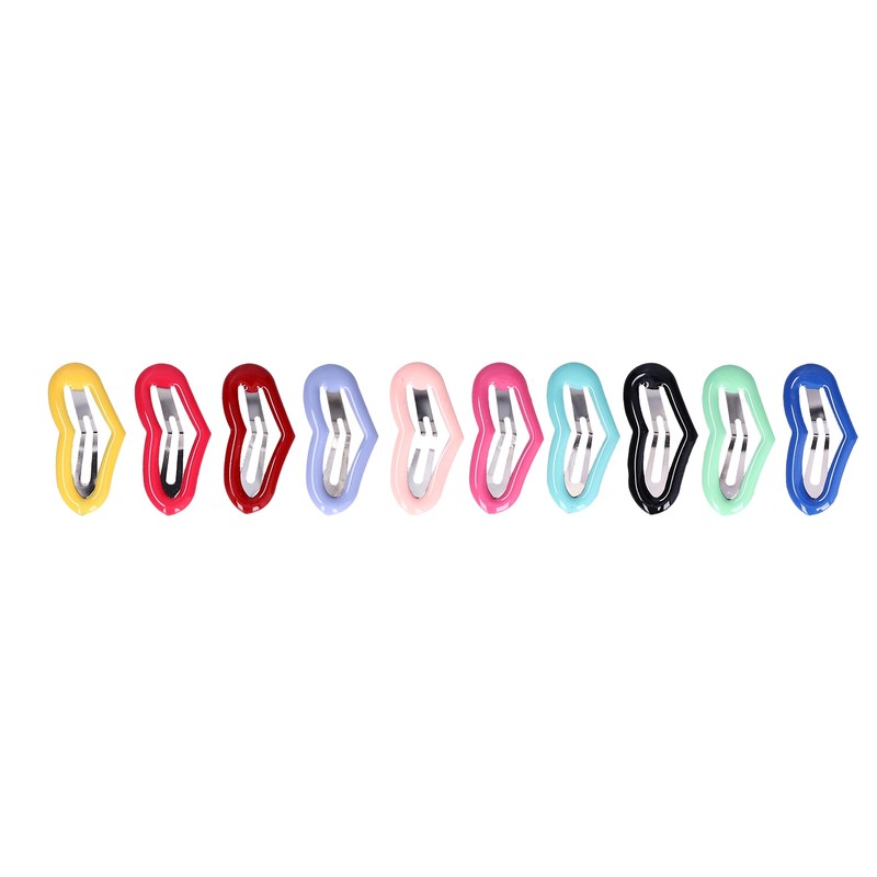 50 Pcs Little Pet Hair Clips Mini Peach Heart Hairpin