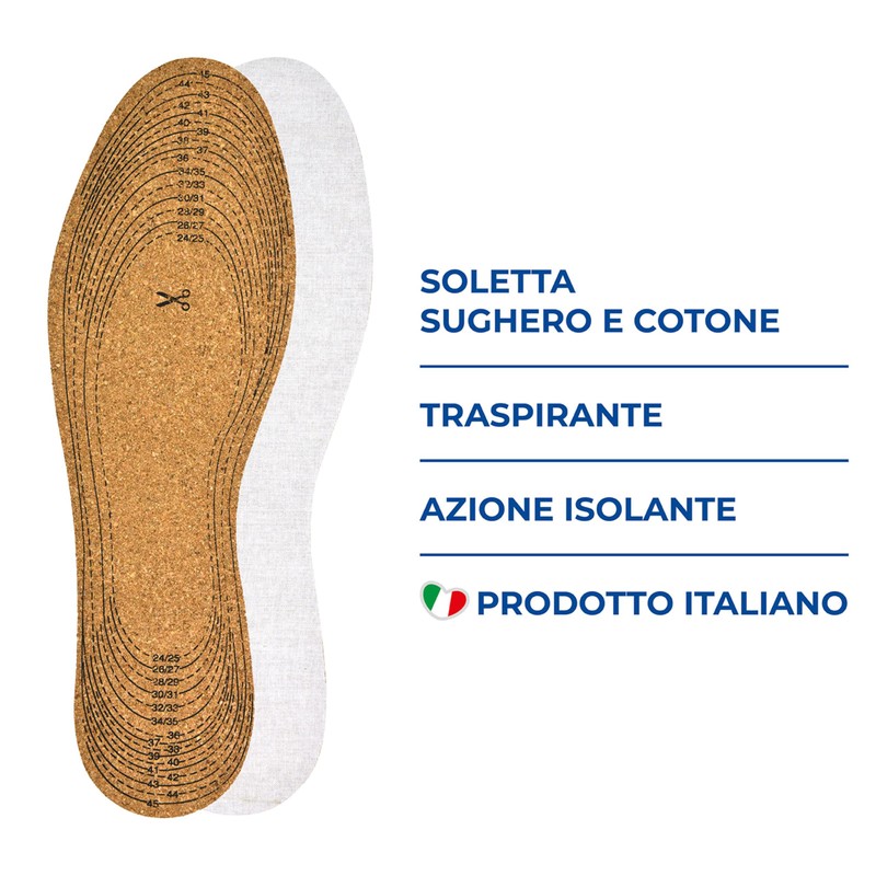 Parodi & Parodi 853 Cork and Cotton Insoles Cut to