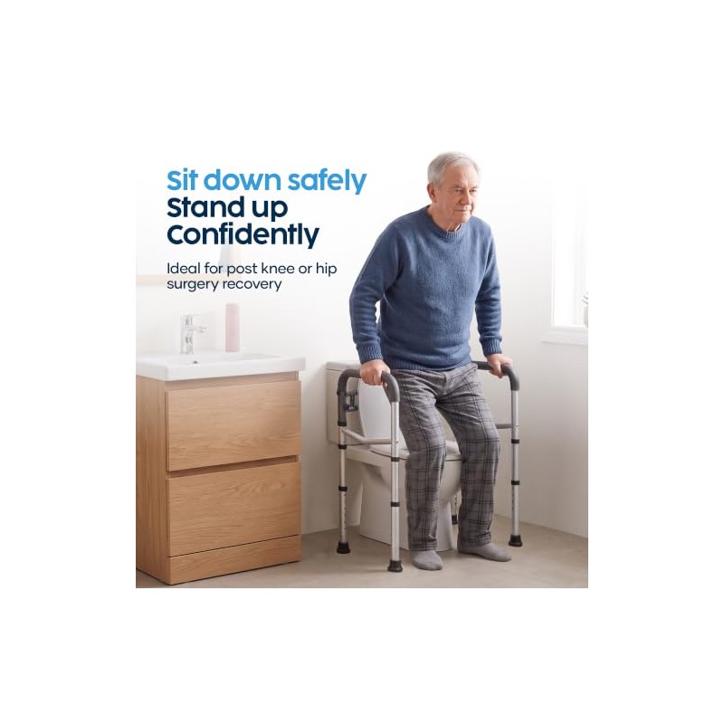 Eazy Advance Toilet Frame for Elderly & Disabled, Height Adjustable
