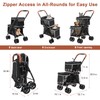 LPOTIUS Double Pet Stroller for Dogs and Cats, One-Hand Folding