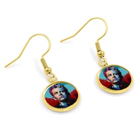 Rebel James Drop Dangle Earring, Gold