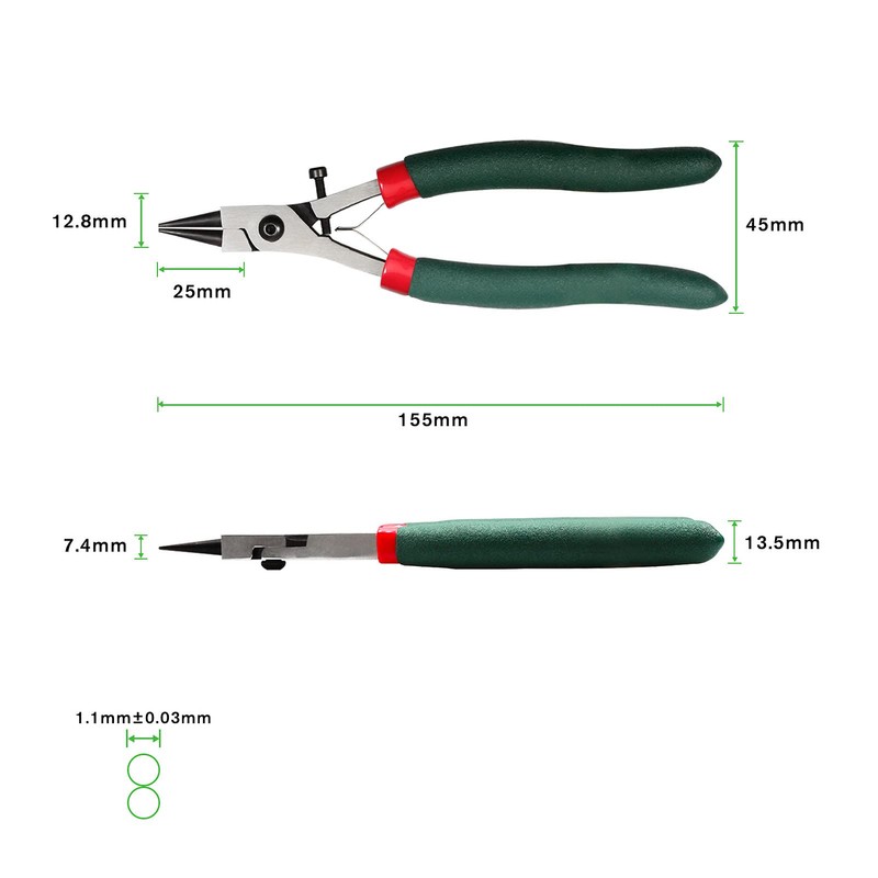 SPEEDWOX Round Pincer Pliers with Adjustment Screw for Rolling Processing