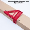 ViewReal Premium Carpenter Square Hole Scribing Ruler Woodworking Square 22.5-90