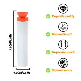 EKIND 100 Pcs Suction Darts Refill Pack Foam Bullet Compatible for NERF N-Strike Series Blaster (Glow at Dark, White)