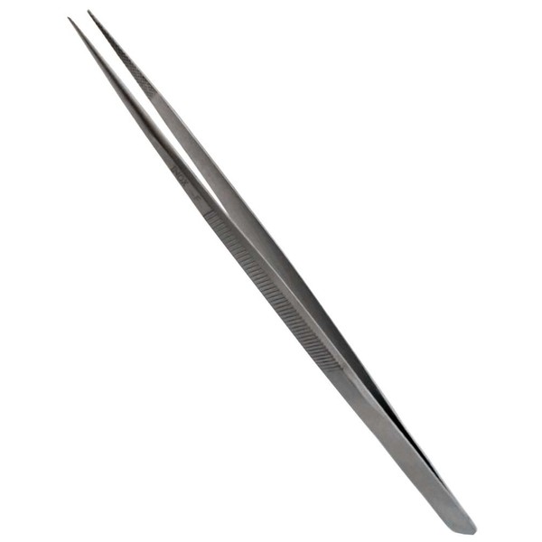 ToolUSA Inox Tweezer With Fine Pointed Tip, 6.5" Long With Textured Grip: S-30879
