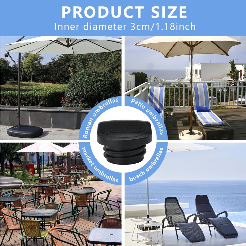 3Pcs Umbrella Base Plug Cap, Umbrella Base Drain Plug Seal