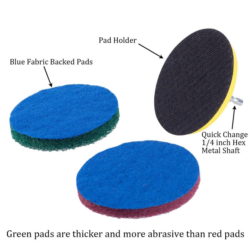 4 Inch Drill Power Brush Tile Scrubber Scouring Pads Cleaning