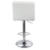 Elama Modern Tufted Faux Leather Adjustable Bar Stool with Swivel