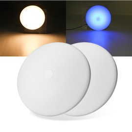 ULITECO RV Ceiling Light 12V, 4.5Inch RV Light Interior, Dimmable Puck Dome Lights for Motorhome Boat Trailer (Warm White 2Pack)