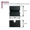 75 x 75 x 50 mm Rubber Pad with V-Groove