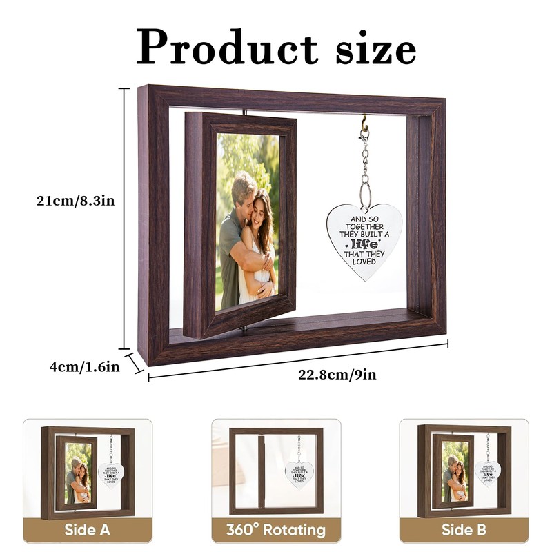 Wedding Gifts for Couples 2026, Rotating Wedding Photo Frame
